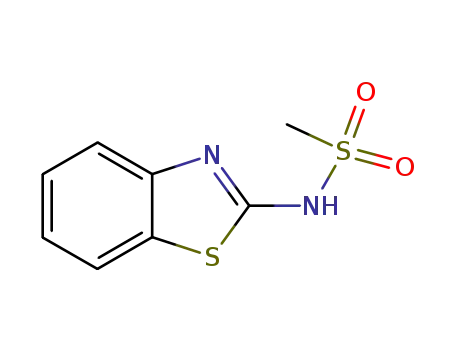 Molecular Structure of 35607-92-2 (N-(2-Benzothiazolyl)methanesulfonamide)