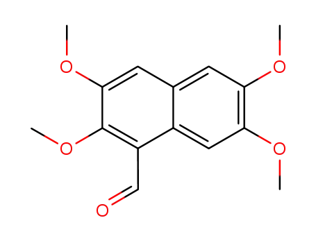 Molecular Structure of 33033-34-0 (2,3,6,7-TETRAMETHOXY-1-NAPHTHALENEALDEHYDE)