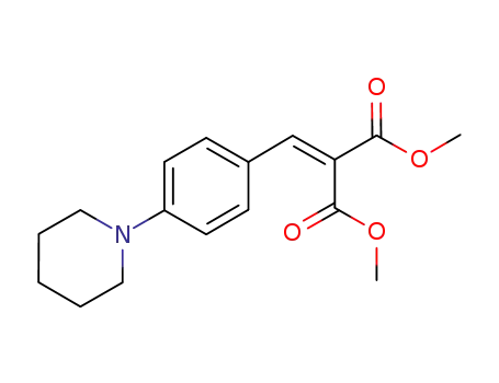 Molecular Structure of 1337952-15-4 ((4-(piperidin-1-yl)benzylidene)malonic acid dimethyl ester)