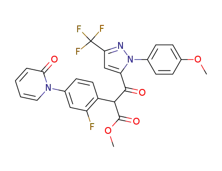 methyl 2-[2-fluoro-4-(2-oxo-1(2H)-pyridinyl)phenyl]-3-[1-(4-methoxyphenyl)-3-(trifluoromethyl)-1H-pyrazol-5-yl]-3-oxopropanoate