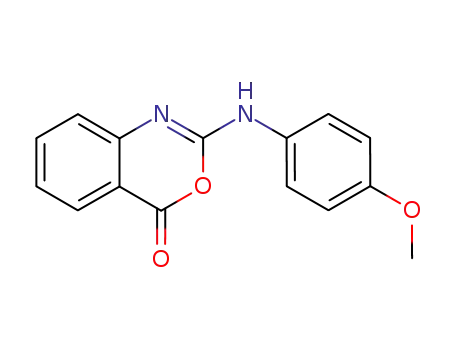 Molecular Structure of 86672-55-1 (2-((4-methoxyphenyl)amino)-4H-benzo[d][1,3]oxazin-4-one)
