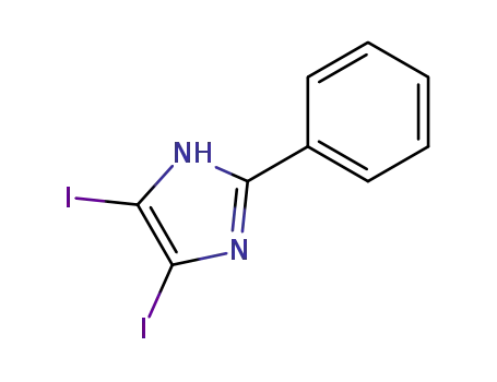 Molecular Structure of 10045-66-6 (4,5-diiodo-2-phenyl-1H-imidazole)