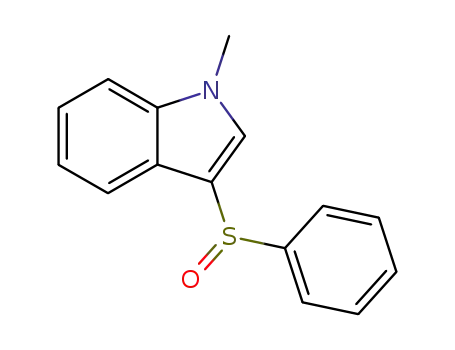 Molecular Structure of 108698-57-3 (1H-Indole, 1-methyl-3-(phenylsulfinyl)-)