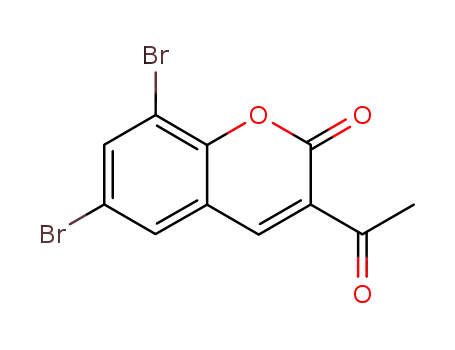 Molecular Structure of 2199-92-0 (6,8-DibroMo-3-acetylcouMarin)