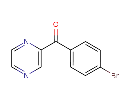 Molecular Structure of 118543-83-2 ((4-bromophenyl)(pyrazin-2-yl)methanone)