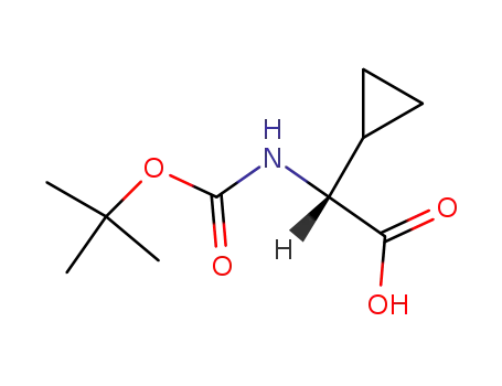 Molecular Structure of 54256-41-6 (BUTOXYCARBONYLAMINO-CYCLOPROPYL-ACETIC ACID)