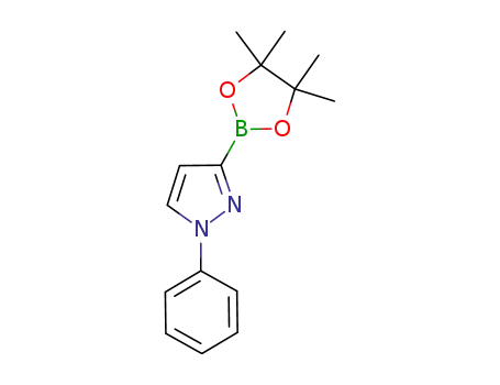 Molecular Structure of 1002334-13-5 (1-Phenyl-3-(4,4,5,5-tetraMethyl-1,3,2-dioxaborolan-2-yl)-1H-pyrazole)