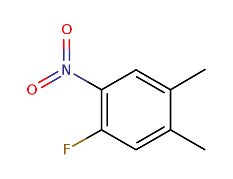 Molecular Structure of 915944-24-0 (Benzene,  1-fluoro-4,5-dimethyl-2-nitro-)