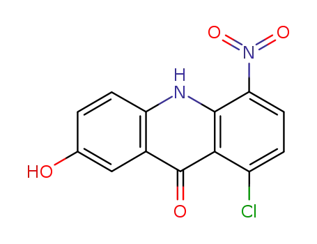 Molecular Structure of 99009-49-1 (8-Chloro-5-nitro-acridin-2,9-diol)