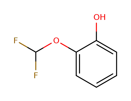Molecular Structure of 53104-96-4 (2-(DIFLUOROMETHOXY)PHENOL 98)