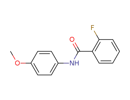 2- 플루오로 -N- (4- 메 톡시 페닐) 벤자 미드, 97 %
