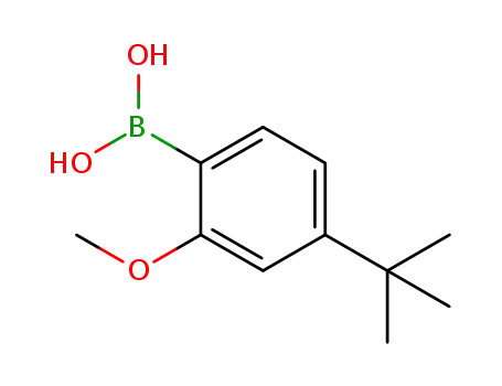 Molecular Structure of 1245928-51-1 ((4-(tert-butyl)-2-methoxyphenyl)boronic acid)