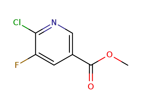 Molecular Structure of 78686-78-9 (6-chloro-5-fluoropyridine-3-carboxylic acid methyl ester)