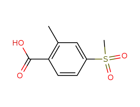 Molecular Structure of 118939-09-6 (2-Methyl-4-(methylsulfonyl)benzoic Acid)