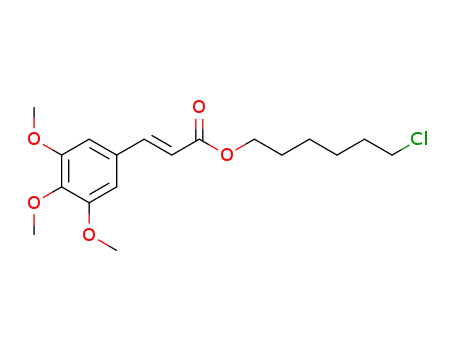 2-Propenoic acid, 3-(3,4,5-trimethoxyphenyl)-, 6-chlorohexyl ester,
(2E)-