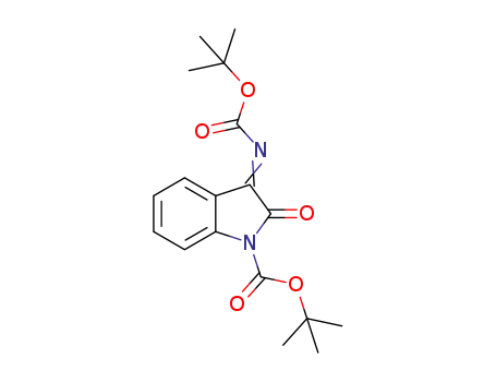 Molecular Structure of 1373942-86-9 (tert-butyl 3-((tert-butoxycarbonyl)imino)-2-oxoindoline-1-carboxylate)