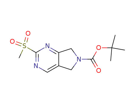 Molecular Structure of 365996-87-8 (tert-butyl 2-(methylsulfonyl)-5H-pyrrolo[3,4-d]pyrimidine-6(7H)-carboxylate)
