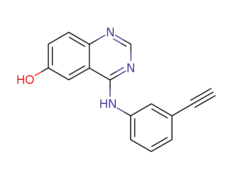 Molecular Structure of 1012057-31-6 (4-((3-ethynylphenyl)amino)quinazolin-6-ol)