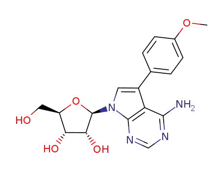4-amino-5-(4-methoxyphenyl)-7-(β-D-ribofuranosyl)-7H-pyrrolo[2,3-d]pyrimidine