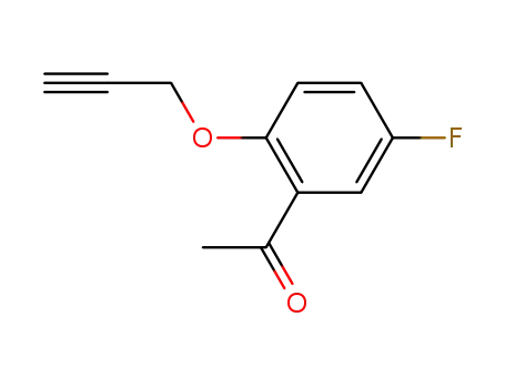 Molecular Structure of 879216-16-7 (1-(5-fluoro-2-(prop-2-yn-1-yloxy)phenyl)ethan-1-one)
