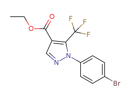Molecular Structure of 618070-60-3 (ETHYL 1-(4-BROMOPHENYL)-5-(TRIFLUOROMETHYL)PYRAZOLE-4-CARBOXYLATE)