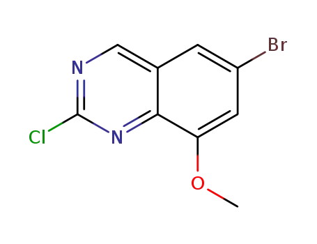 Molecular Structure of 953039-14-0 (6-Bromo-2-chloro-8-methoxyquinazoline)