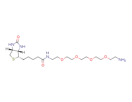 Molecular Structure of 663171-32-2 (1H-Thieno[3,4-d]imidazole-4-pentanamide,N-(14-amino-3,6,9,12-tetraoxatetradec-1-yl)hexahydro-2-oxo-,(3aS,4S,6aR)-)