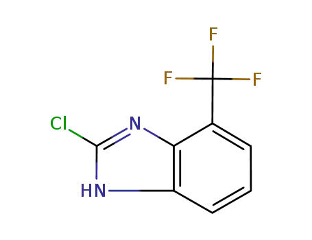 Molecular Structure of 1075753-27-3 (1H-Benzimidazole, 2-chloro-7-(trifluoromethyl)-)