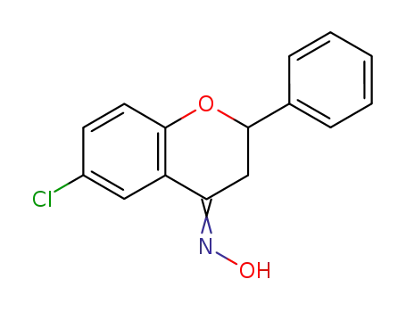 Molecular Structure of 92433-58-4 (6-chloro-2-phenylchroman-4-one oxime)
