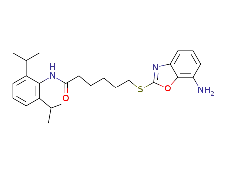 6-((7-aminobenzo[d]oxazol-2-yl)thio)-N-(2,6-diisopropylphenyl)hexanamide