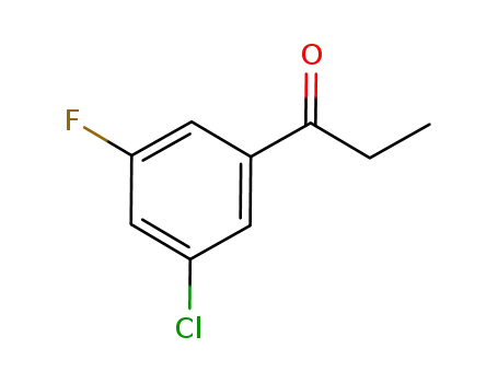 Molecular Structure of 886496-66-8 (3'-CHLORO-5'-FLUOROPROPIOPHENONE)