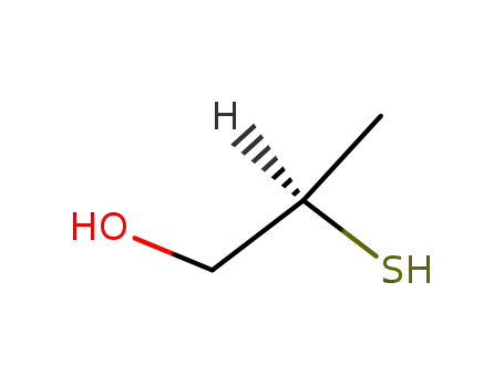 Molecular Structure of 33179-05-4 (1-Propanol, 2-mercapto-, (2R)-)