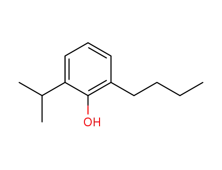 Molecular Structure of 22496-47-5 (2-butyl-6-(propan-2-yl)phenol)