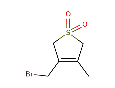 Molecular Structure of 52001-21-5 (Thiophene, 3-(bromomethyl)-2,5-dihydro-4-methyl-, 1,1-dioxide)