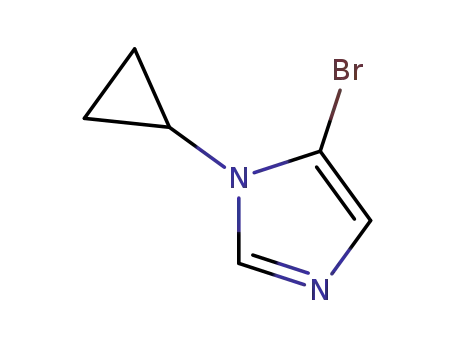 Molecular Structure of 1262035-61-9 (5-bromo-1-cyclopropyl-1H-imidazole)