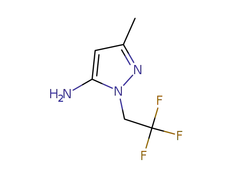 Molecular Structure of 1174850-85-1 (3-methyl-1-(2,2,2-trifluoroethyl)-1H-pyrazol-5-amine)