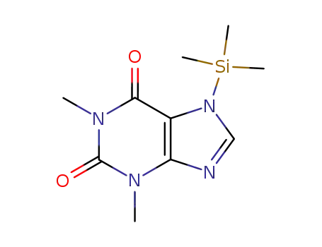 Molecular Structure of 62374-32-7 (1,3-Dimethyl-7-(trimethylsilyl)-1H-purine-2,6(3H,7H)-dione)