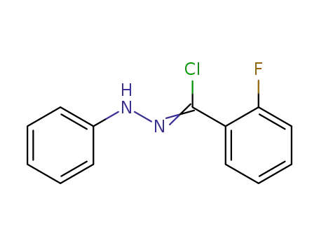 Molecular Structure of 69660-02-2 (N-phenyl-2-fluorobenzenecarbohydrazonoyl chloride)