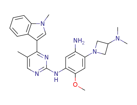 4-[3-dimethylaminoazetidin-1-yl]-6-methoxy-N-[5-methyl-4-(1-methylindole-3-yl)pyrimidin-2-yl]benzene-1,3-diamine
