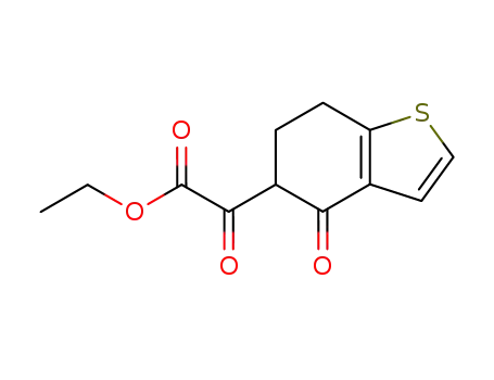 4,5,6,7-tetrahydro-α,4-dioxobenzo<b>thiophene-5-acetic acid ethyl ester
