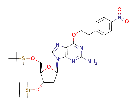 3'-O,5'-O-bis(tert-butyldimethylsilyl)-O<sup>6</sup>-(2''-(4'''-nitrophenyl)ethyl)-2'-deoxyguanosine