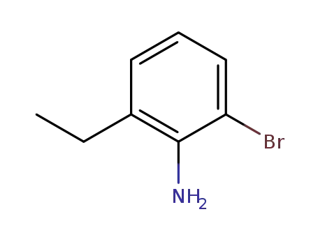 Molecular Structure of 73621-39-3 (Benzenamine, 2-bromo-6-ethyl-)