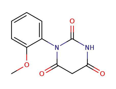 Molecular Structure of 16348-07-5 (1-(2-METHOXYPHENYL)PYRIMIDINE-2,4,6(1H,3H,5H)-TRIONE)