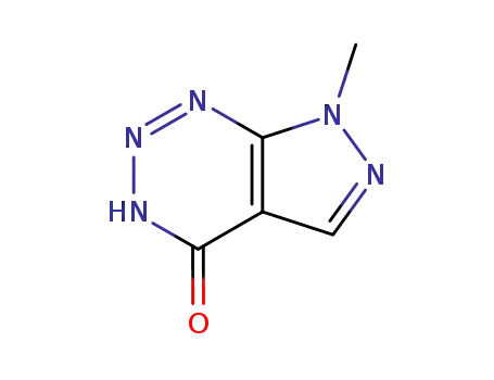 Molecular Structure of 18213-76-8 (7-Methyl-7H-pyrazolo[3,4-d]-v-triazin-4-ol)