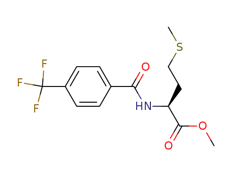 Molecular Structure of 175202-25-2 (N-[4-(TRIFLUOROMETHYL)BENZOYL]-L-METHIONINE METHYL ESTER)