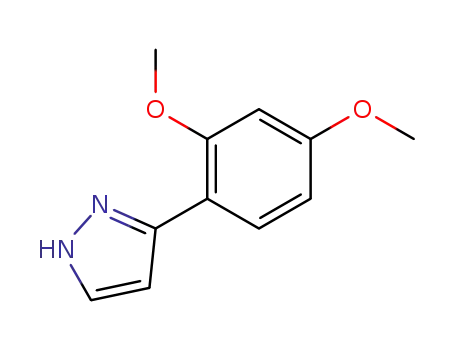 Molecular Structure of 150433-17-3 (3-(2,4-DIMETHOXYPHENYL)-1H-PYRAZOLE)