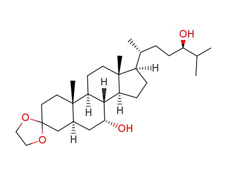 (5α,7α,24R)-7,24-dihydroxy-3-dioxolane-cholestane