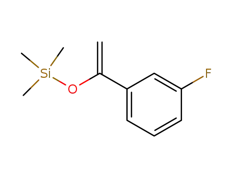 Molecular Structure of 52186-49-9 (α-(Trimethylsiloxy)-m-fluorstyrol)