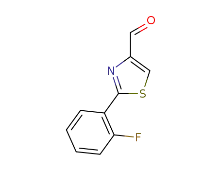 Molecular Structure of 1183922-66-8 (2-(2-fluorophenyl)thiazole-4-carbaldehyde)