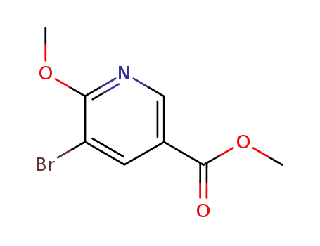 Molecular Structure of 93349-99-6 (5-Bromo-6-methoxynicotinic acid methyl ester)